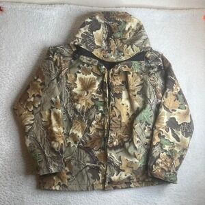 Vintage Woolrich men's camo advantage bomber quilt lined jacket outdoors M
